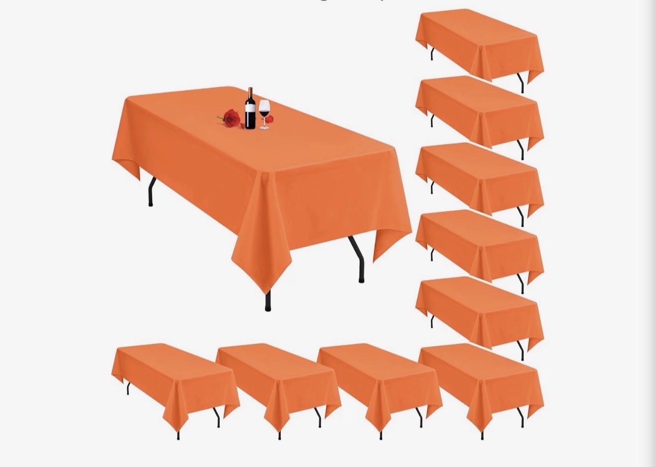 Orange Rectangular Tablecloth