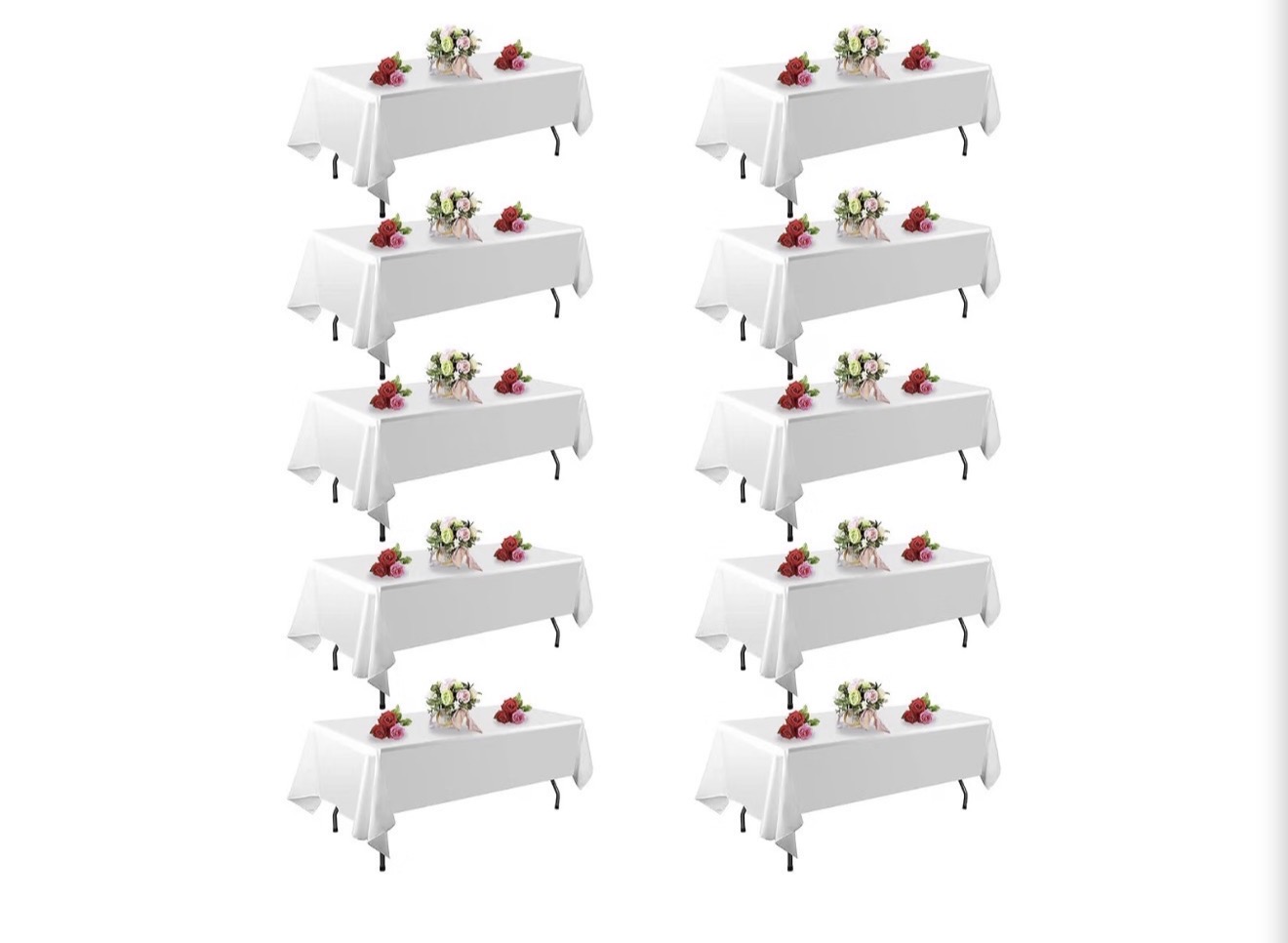 White Rectangular Tablecloth